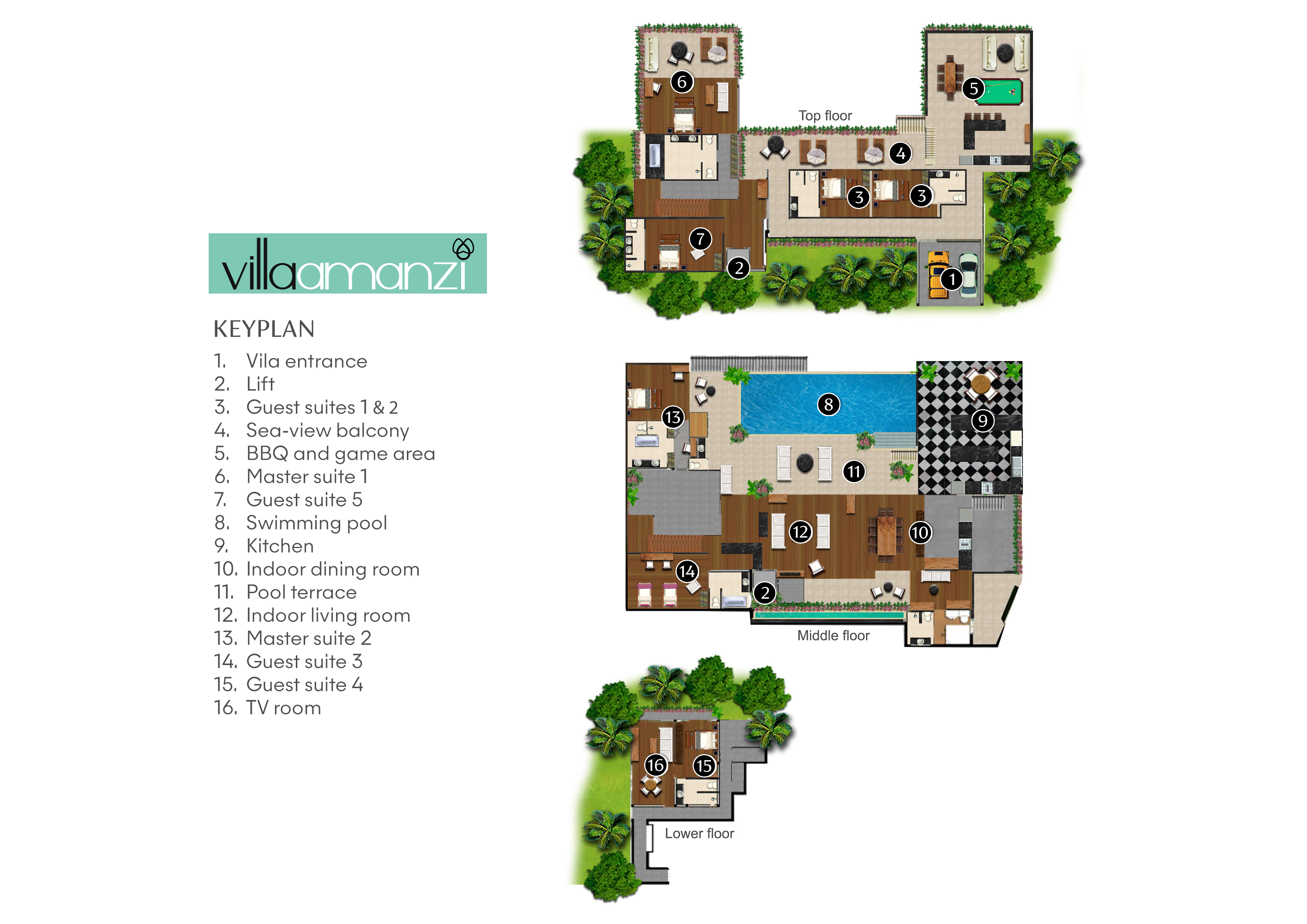 Katamanda - Villa Amanzi Floorplan